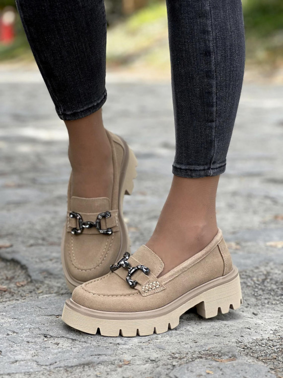 Eleganckie Mokasyny ze Skóry Naturalnej