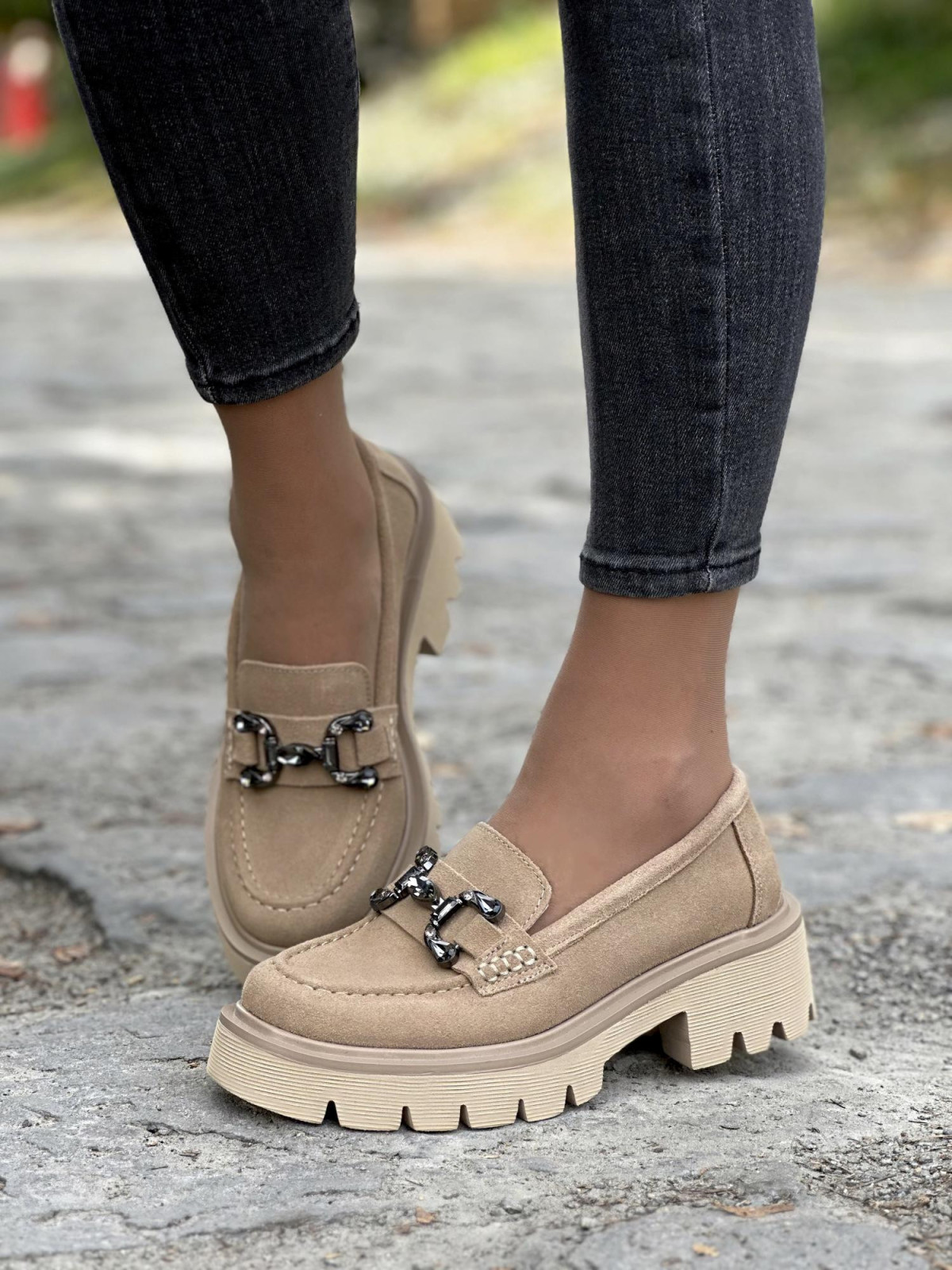 Eleganckie Mokasyny ze Skóry Naturalnej