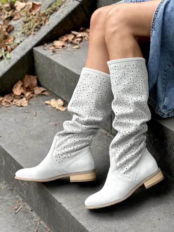 Jesienne skórzane Kozaki OLEKSY Polskiej produkcji