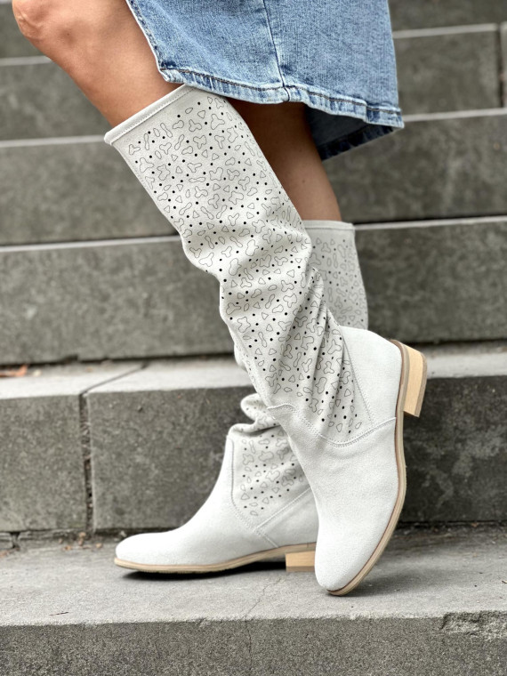 Jesienne skórzane Kozaki OLEKSY Polskiej produkcji