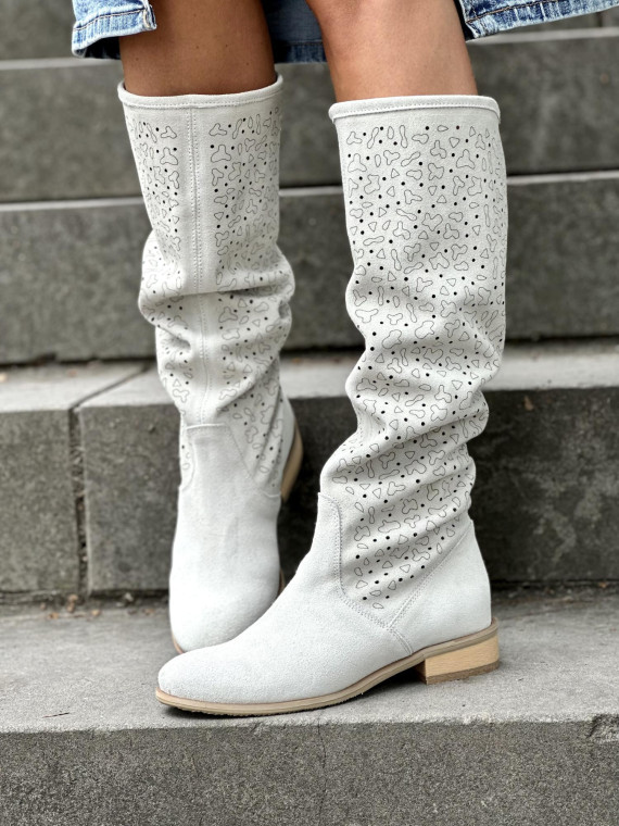 Jesienne skórzane Kozaki OLEKSY Polskiej produkcji