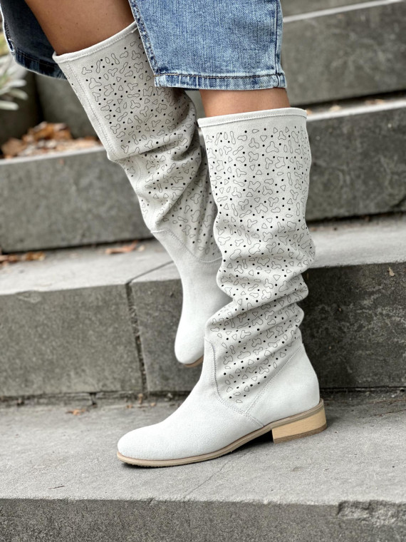 Jesienne skórzane Kozaki OLEKSY Polskiej produkcji