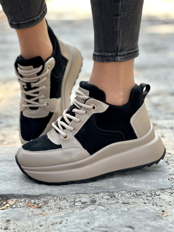 Stylowe Sneakersy ze Skóry Naturalnej