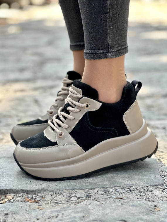 Stylowe Sneakersy ze Skóry Naturalnej