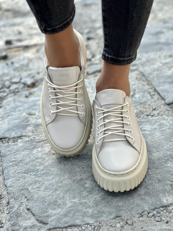 Eleganckie trampki OLEKSY ze skóry Polskiej produkcji