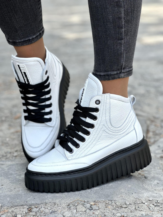 Nowoczesne sneakersy OLEKSY ze skóry Polskiej produkcji