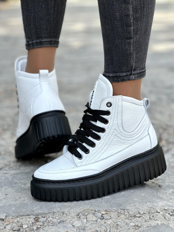 Nowoczesne sneakersy OLEKSY ze skóry Polskiej produkcji