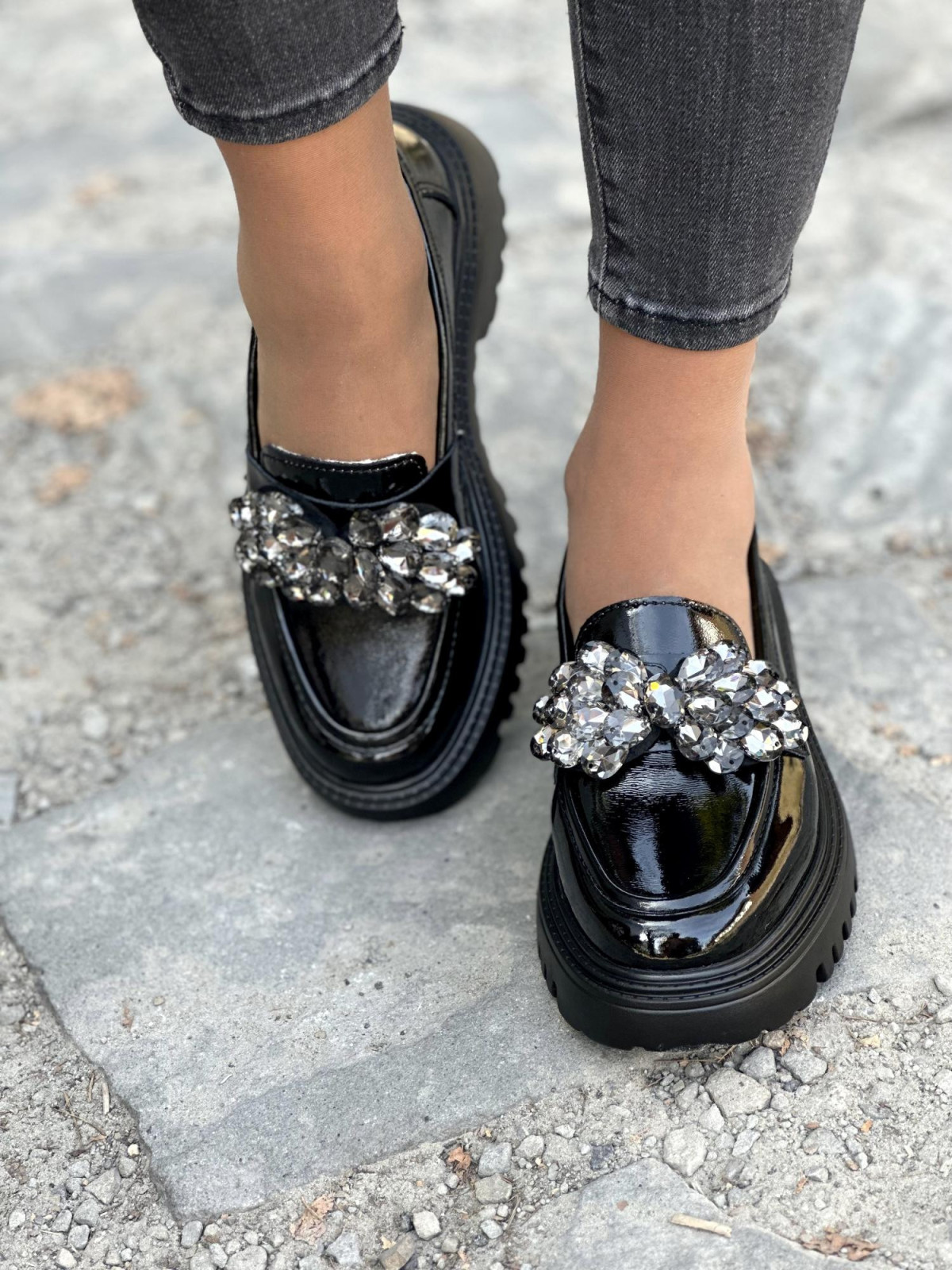 Eleganckie czarne mokasyny ze skóry naturalnej