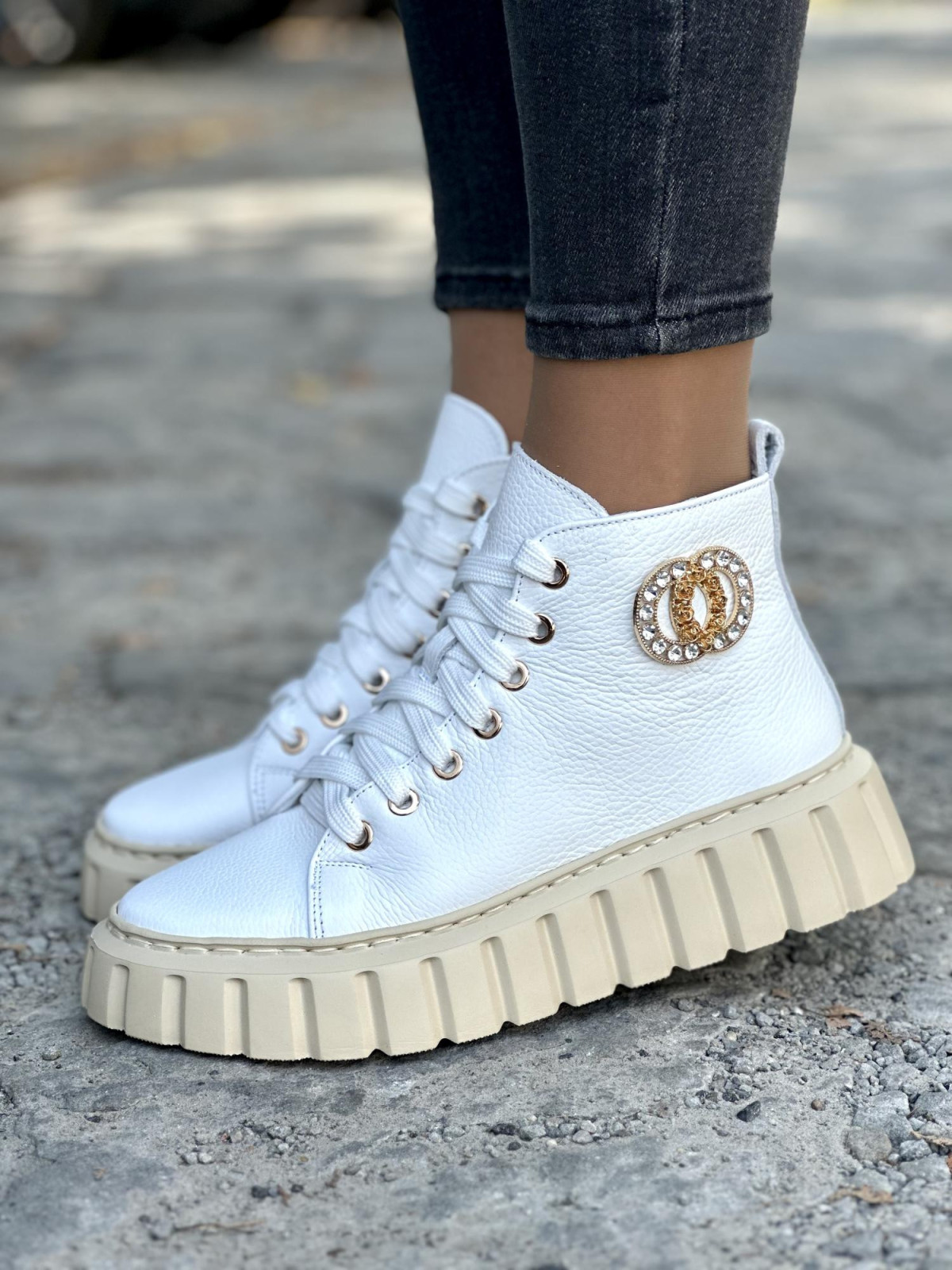 Trampki damskie skórzane OLEKSY polskiej produkcji