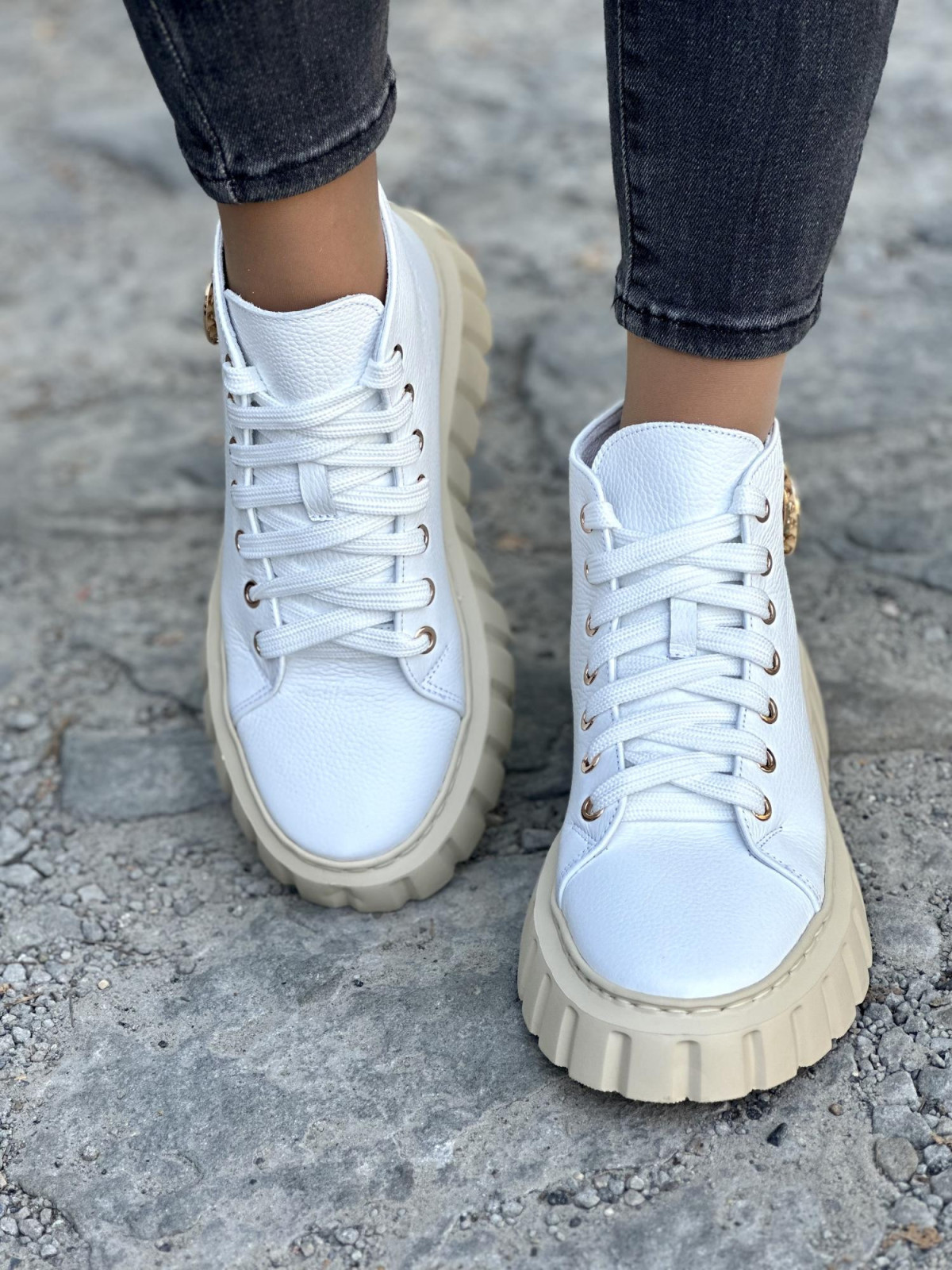 Trampki damskie skórzane OLEKSY polskiej produkcji