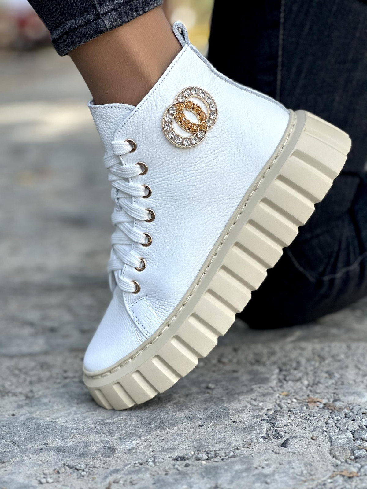 Trampki damskie skórzane OLEKSY polskiej produkcji