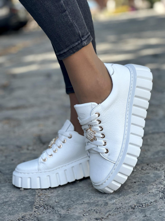 Eleganckie sneakersy OLEKSY z naturalnej skóry Polskiej produkcji