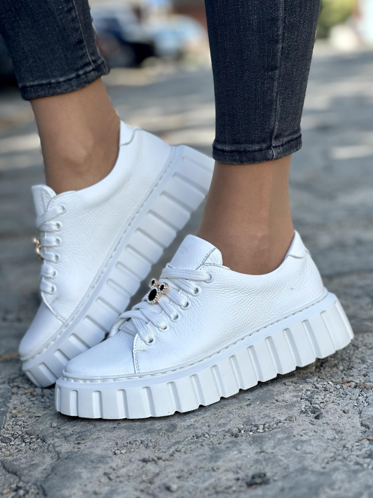 Trampki damskie skórzane OLEKSY polskiej produkcji