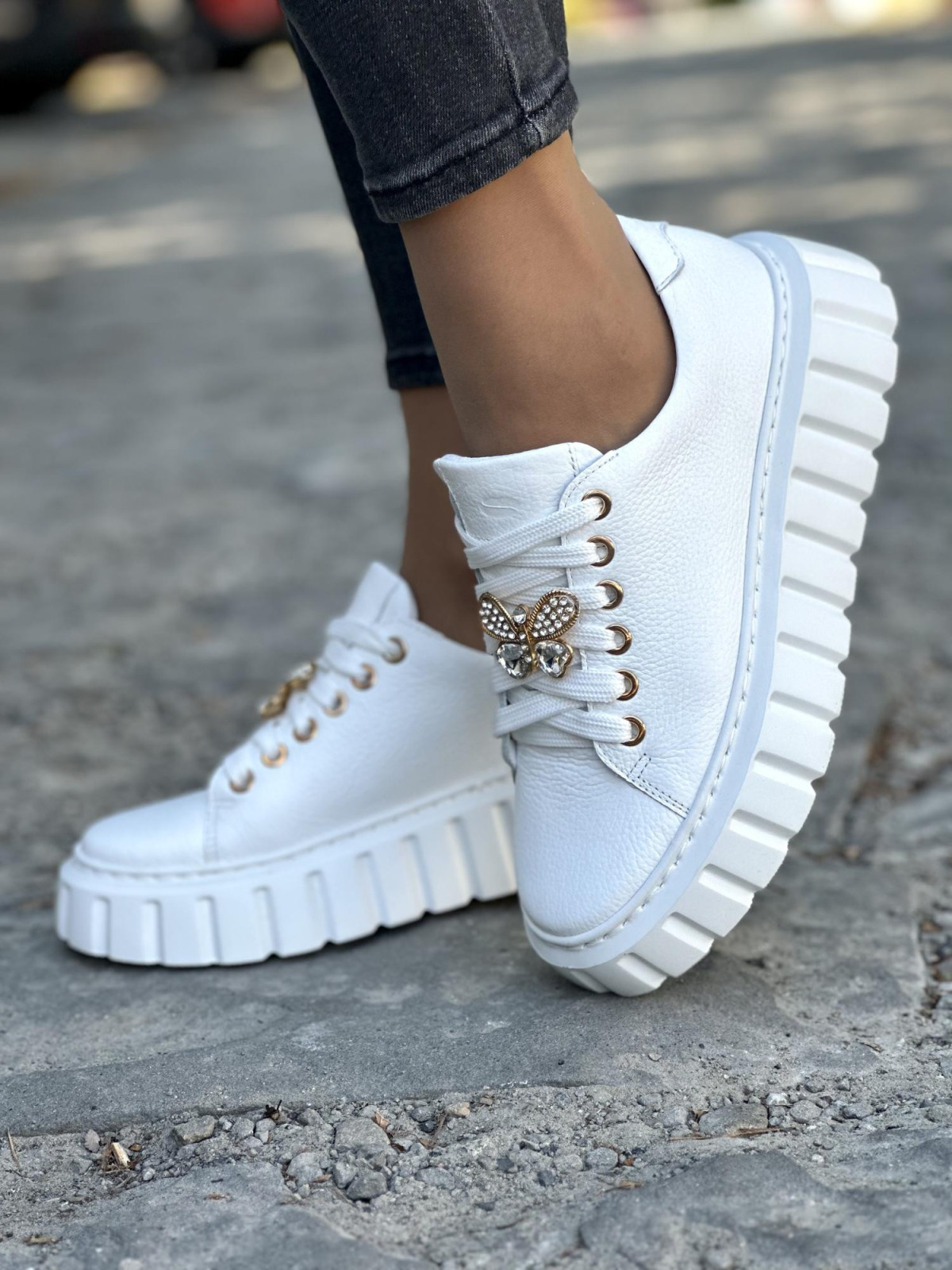 Wyjątkowe trampki OLEKSY ze skóry naturalnej Polskiej produkcji