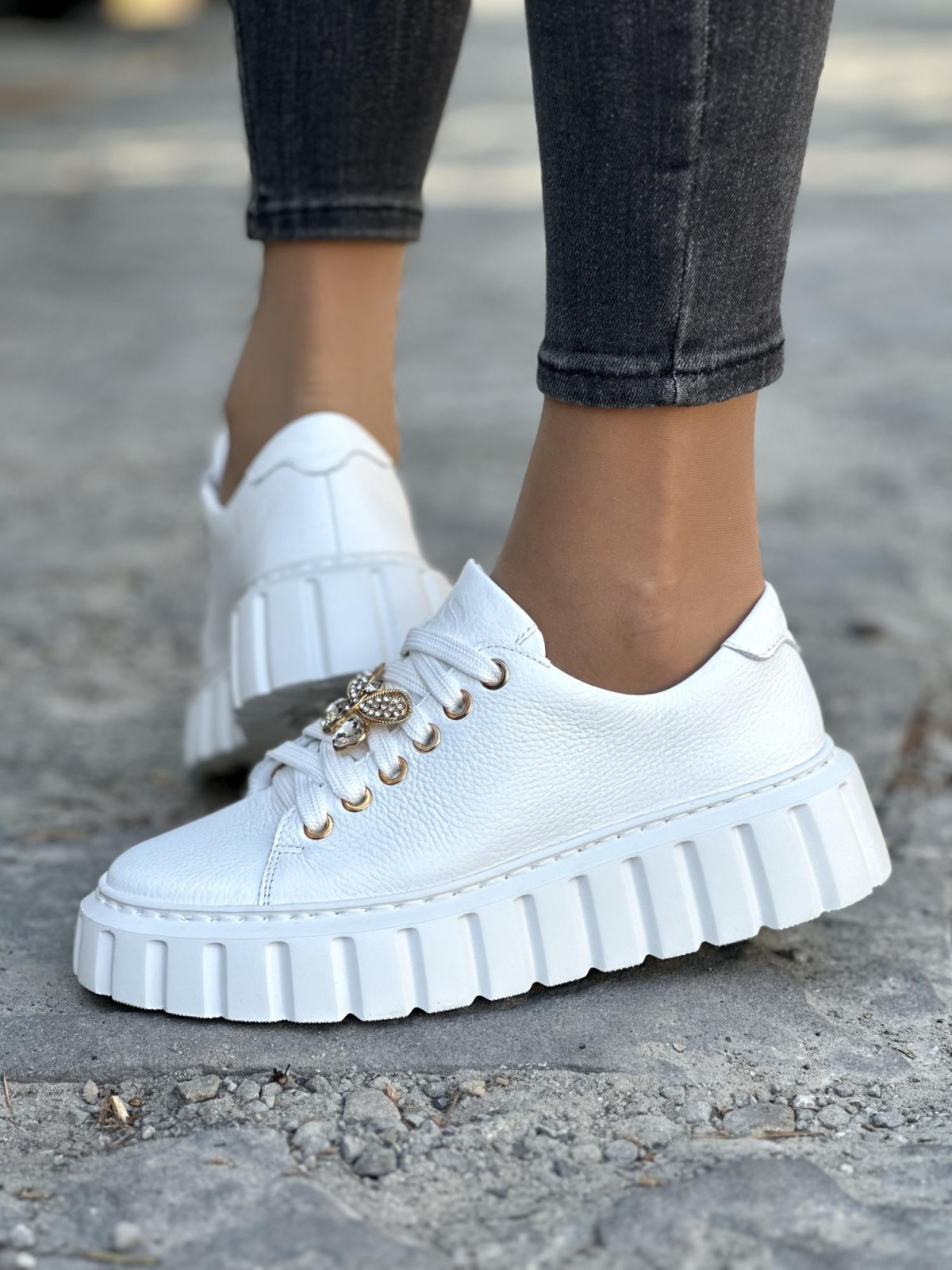 Wyjątkowe trampki OLEKSY ze skóry naturalnej Polskiej produkcji