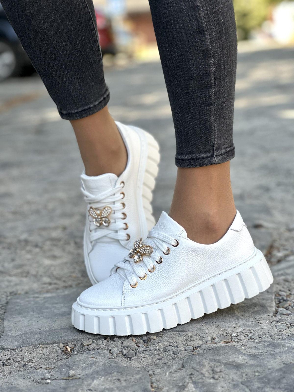 Wyjątkowe trampki OLEKSY ze skóry naturalnej Polskiej produkcji