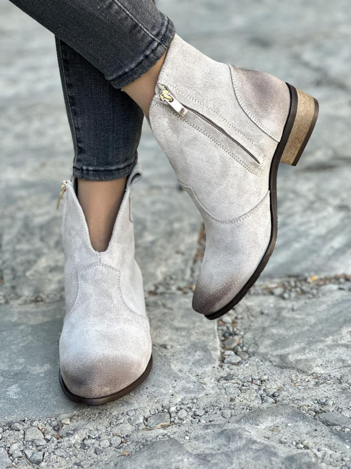 Botki damskie skórzane OLEKSY polskiej produkcji