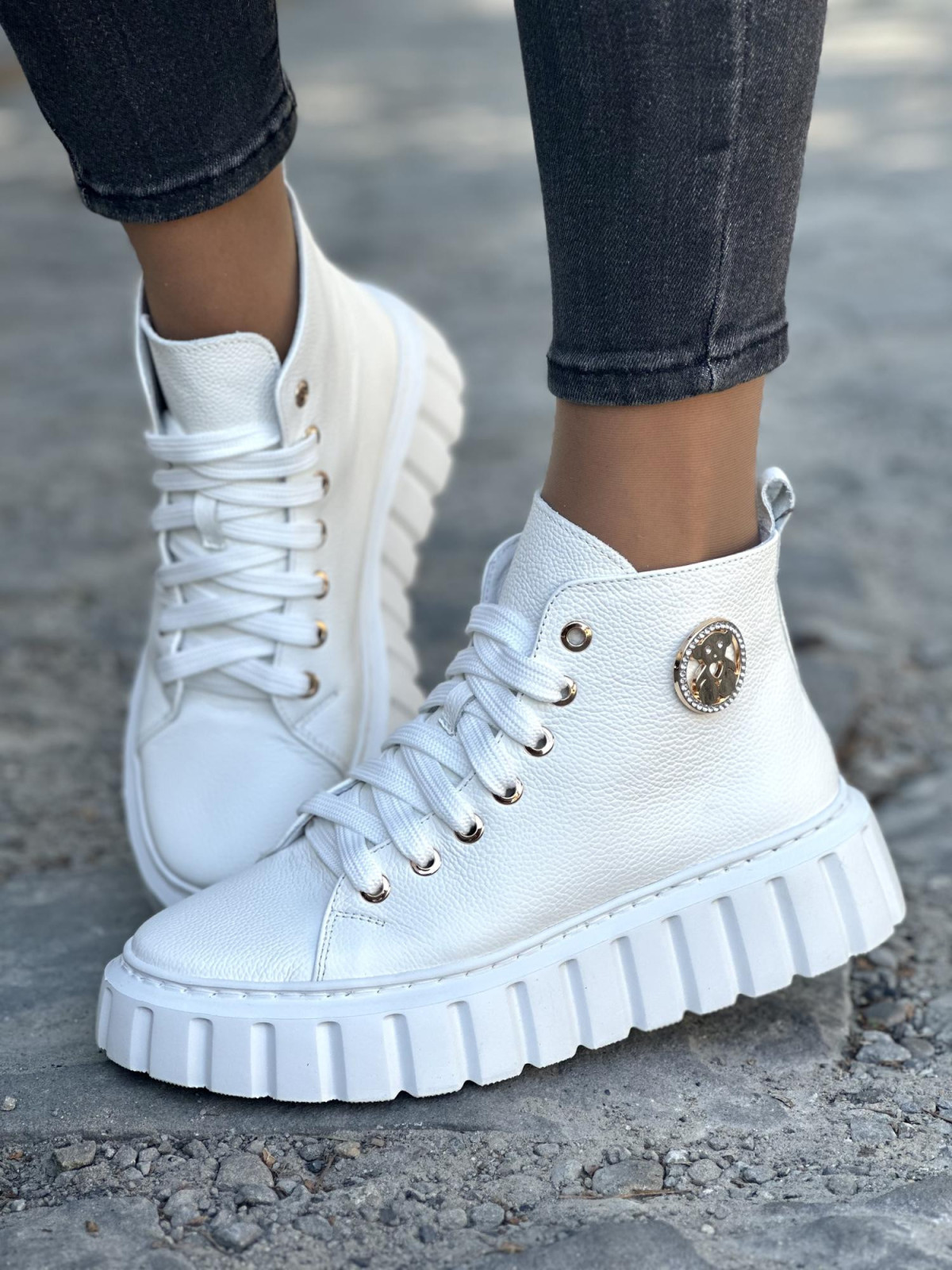 Trampki damskie skórzane OLEKSY polskiej produkcji