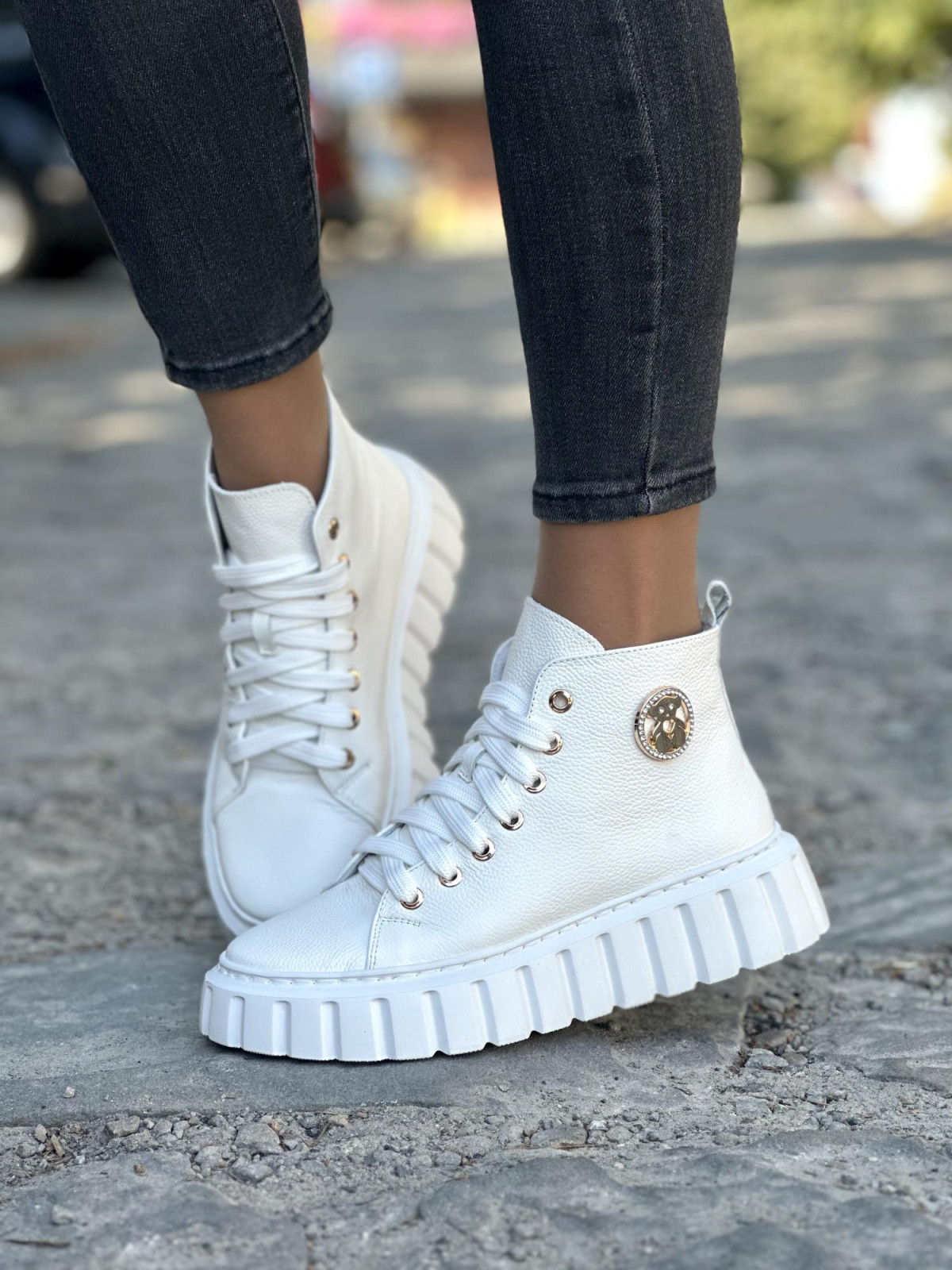 Trampki damskie skórzane OLEKSY polskiej produkcji