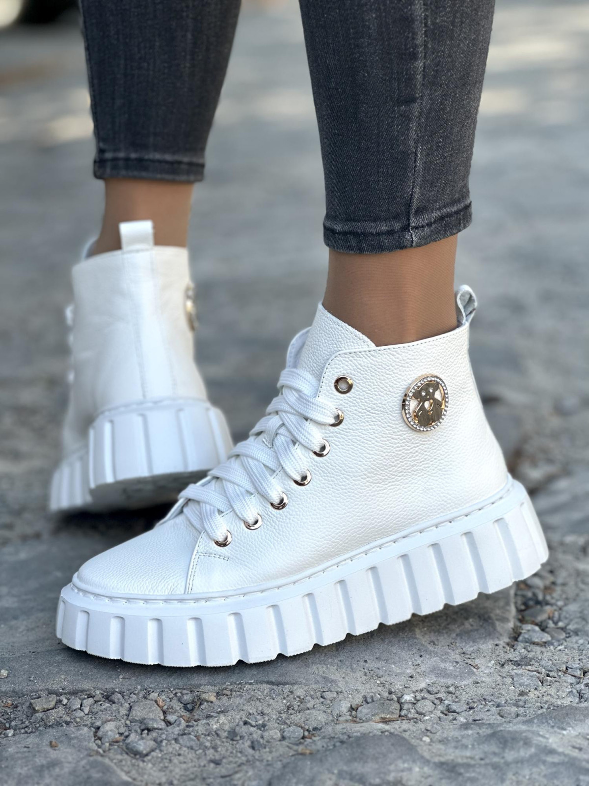 Trampki damskie skórzane OLEKSY polskiej produkcji