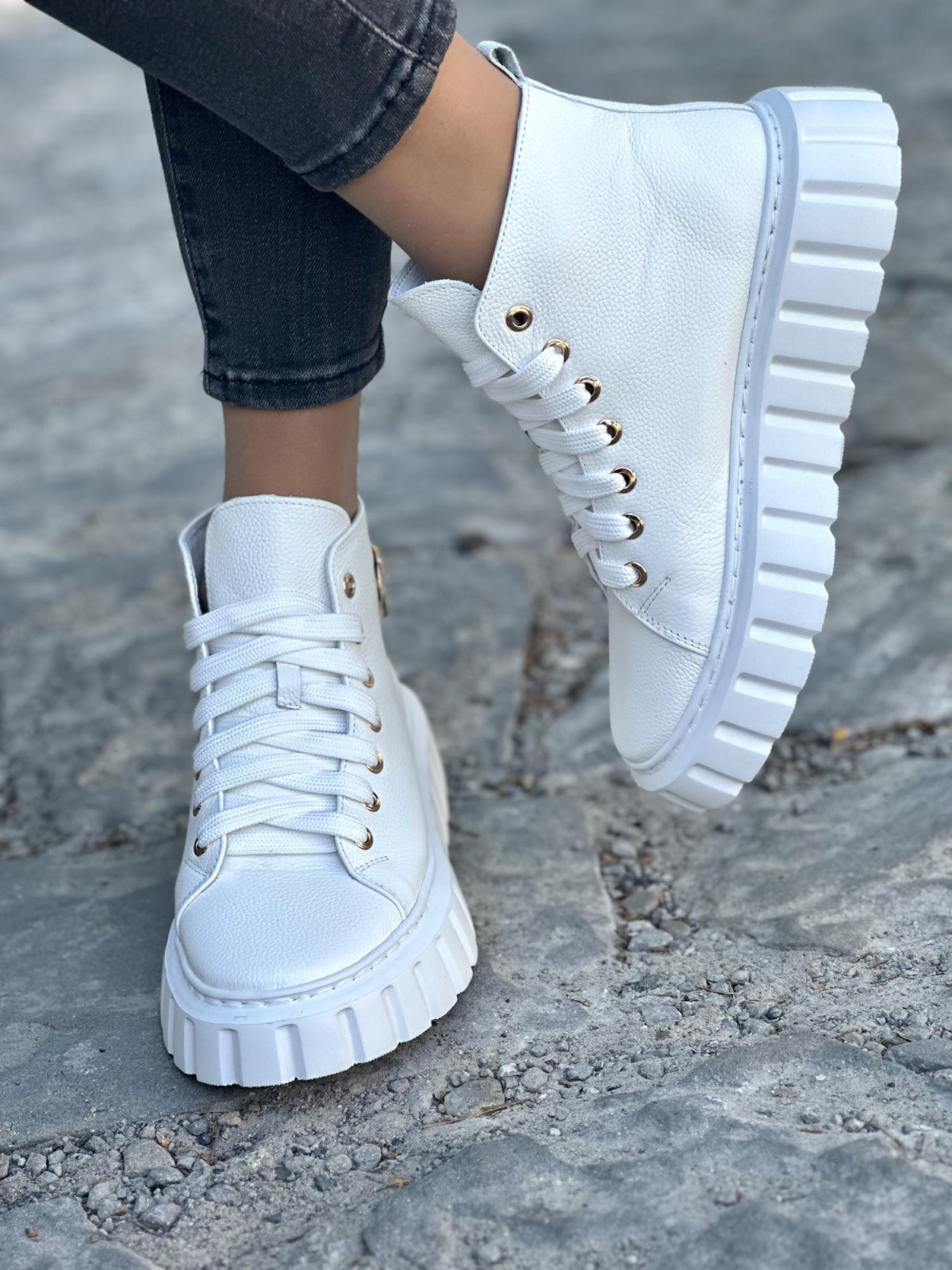 Trampki damskie skórzane OLEKSY polskiej produkcji