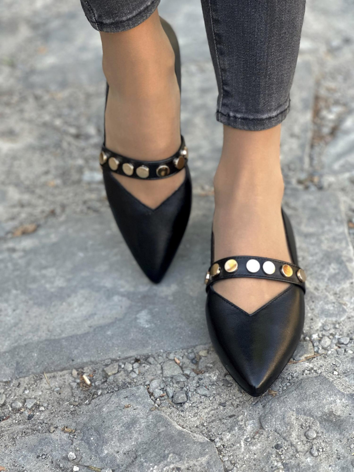 Baleriny skórzane OLEKSY Polskiej produkcji