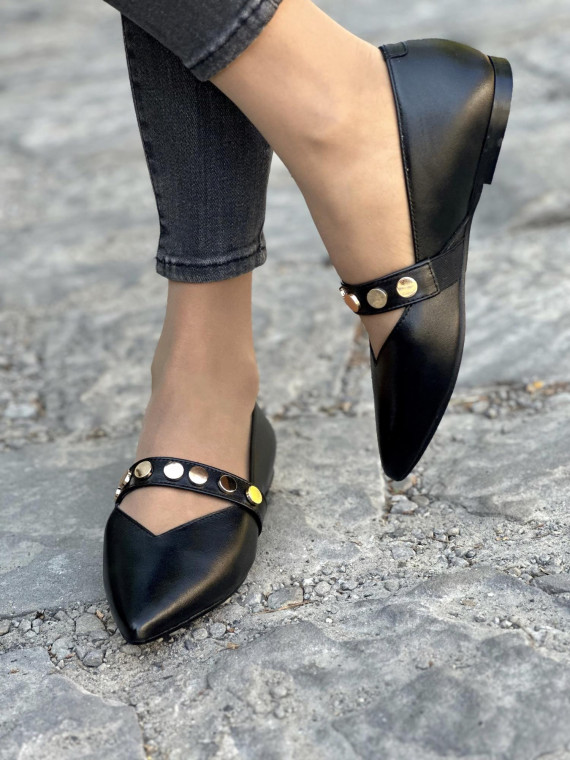 Baleriny skórzane OLEKSY Polskiej produkcji