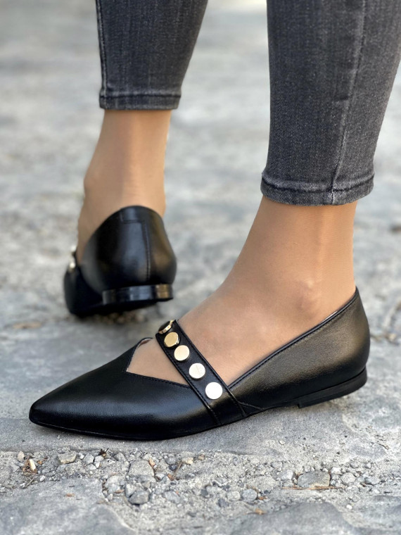 Baleriny skórzane OLEKSY Polskiej produkcji