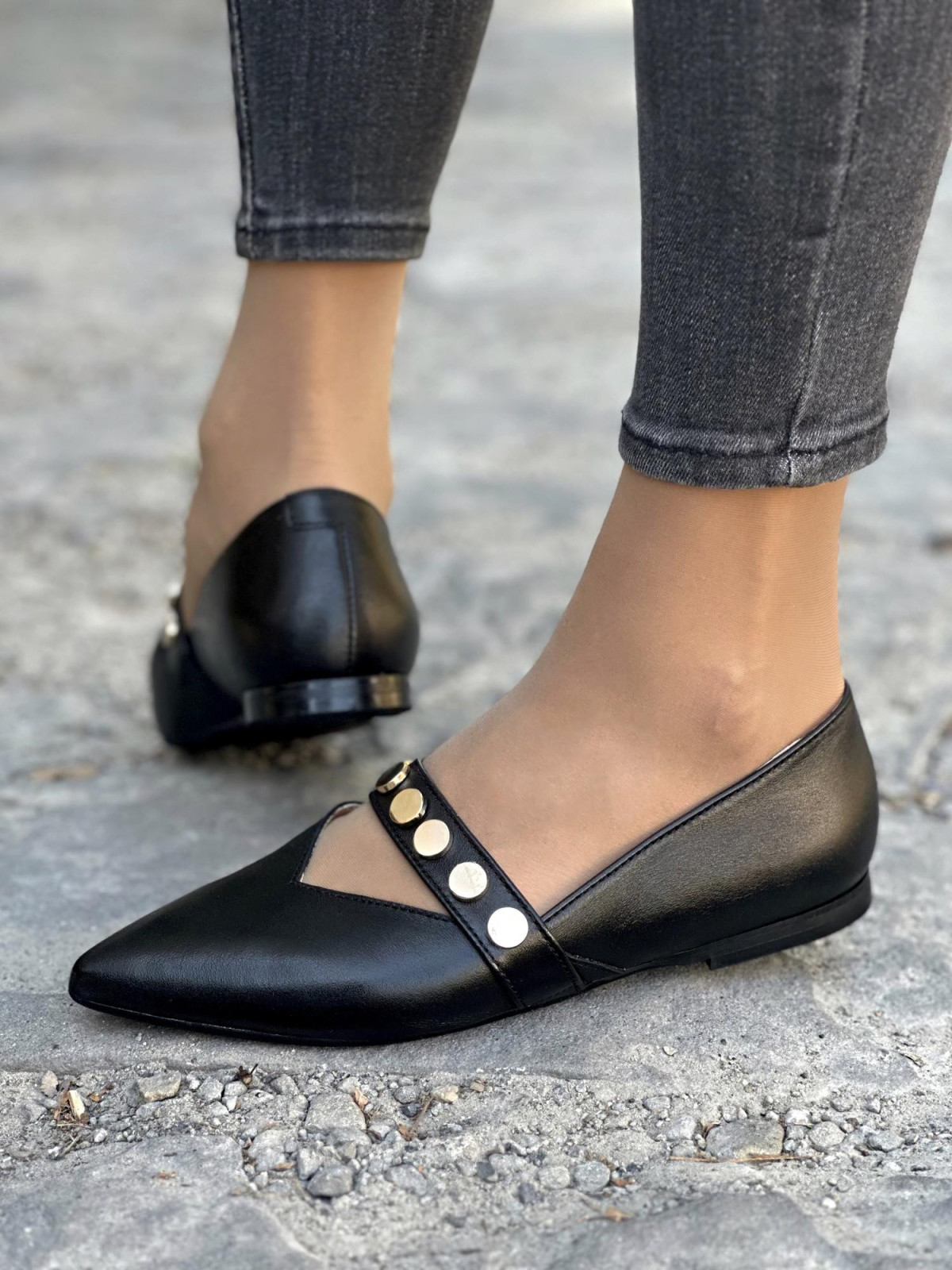 Baleriny skórzane OLEKSY Polskiej produkcji