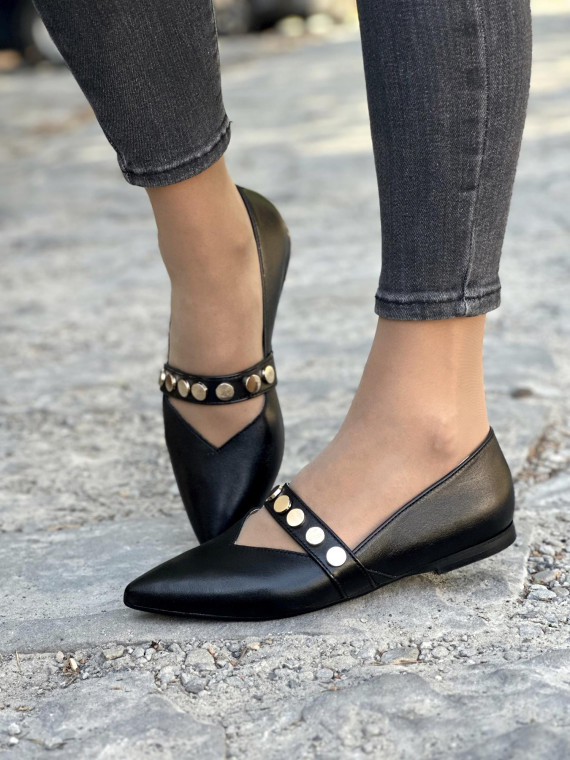 Baleriny skórzane OLEKSY Polskiej produkcji