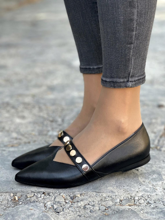 Baleriny skórzane OLEKSY Polskiej produkcji