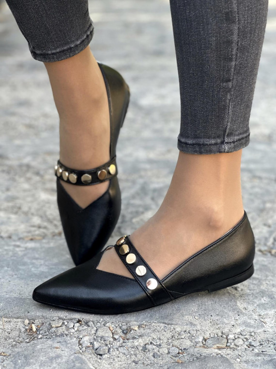 Baleriny skórzane OLEKSY Polskiej produkcji