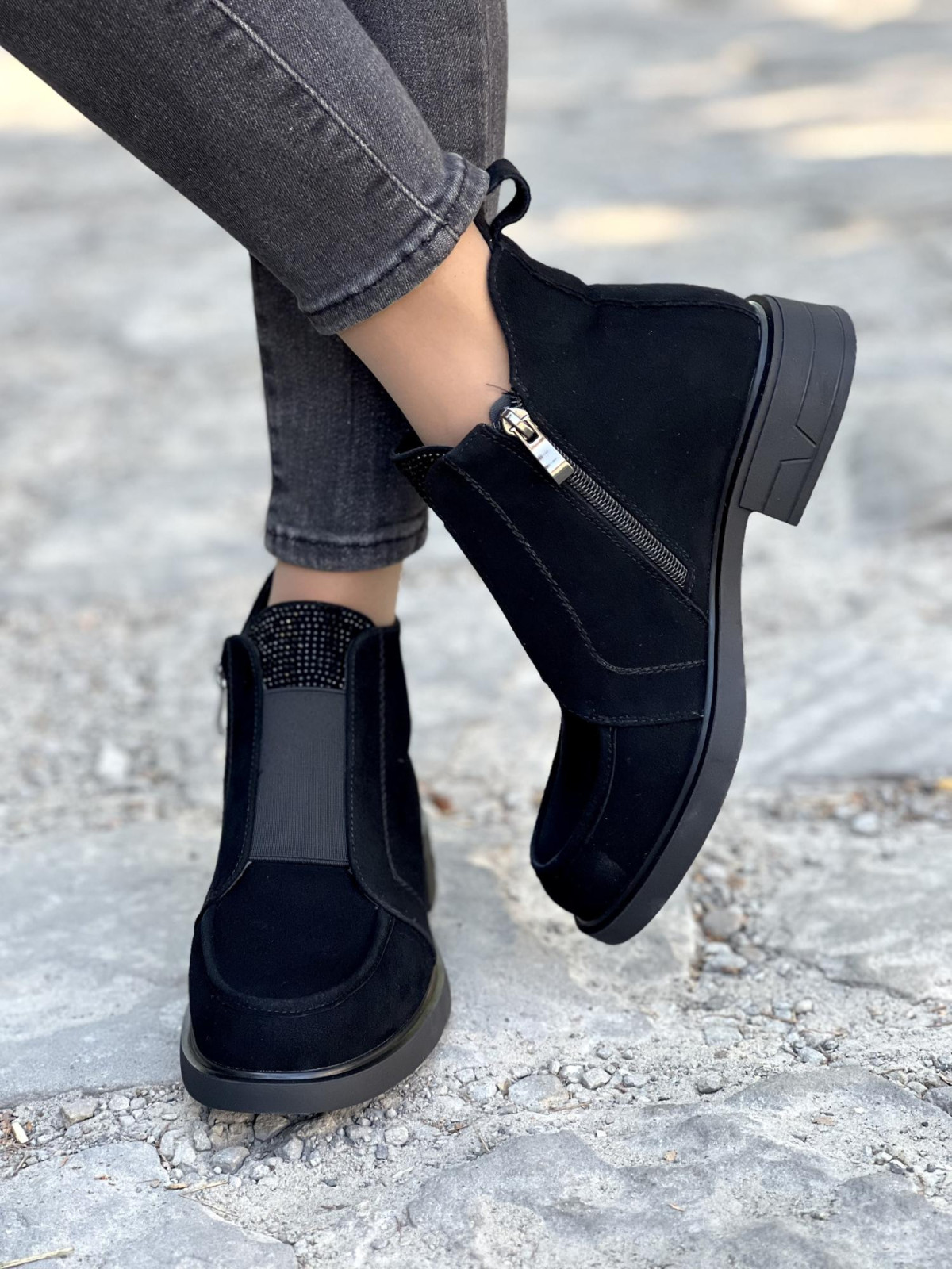 Unikalne botki ze skóry naturalnej