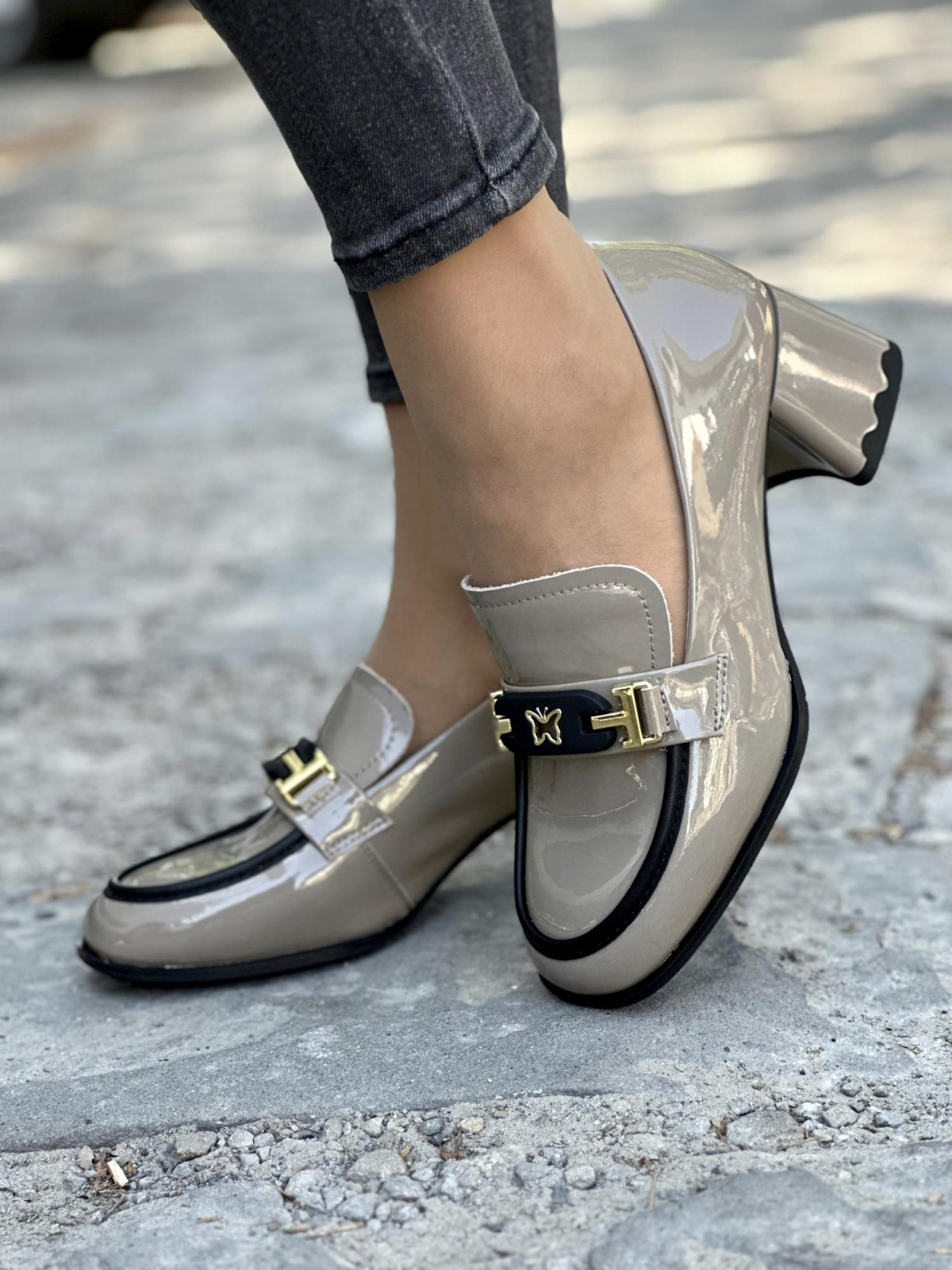 Eleganckie półbuty ze skóry naturalnej