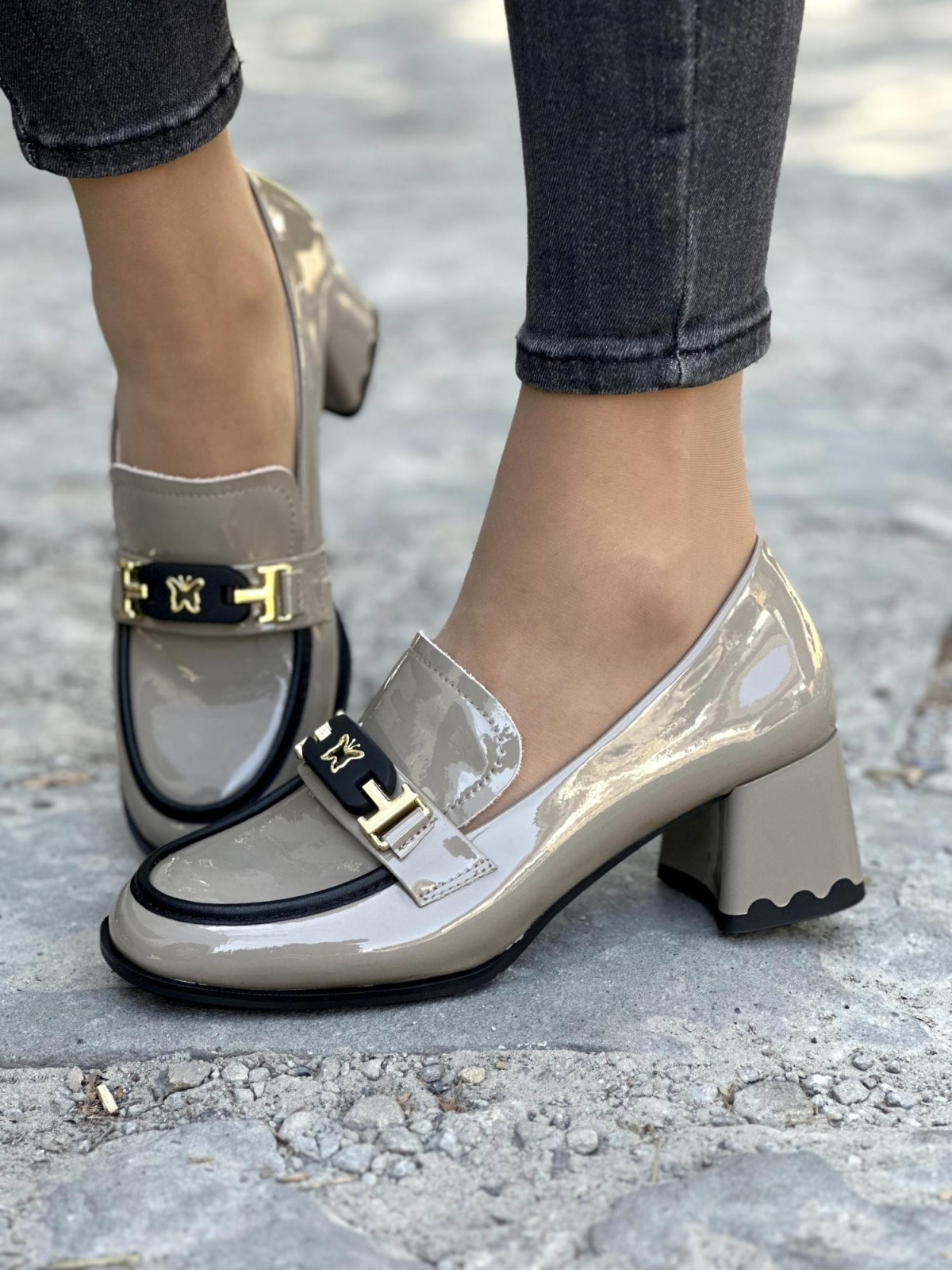 Eleganckie półbuty ze skóry naturalnej