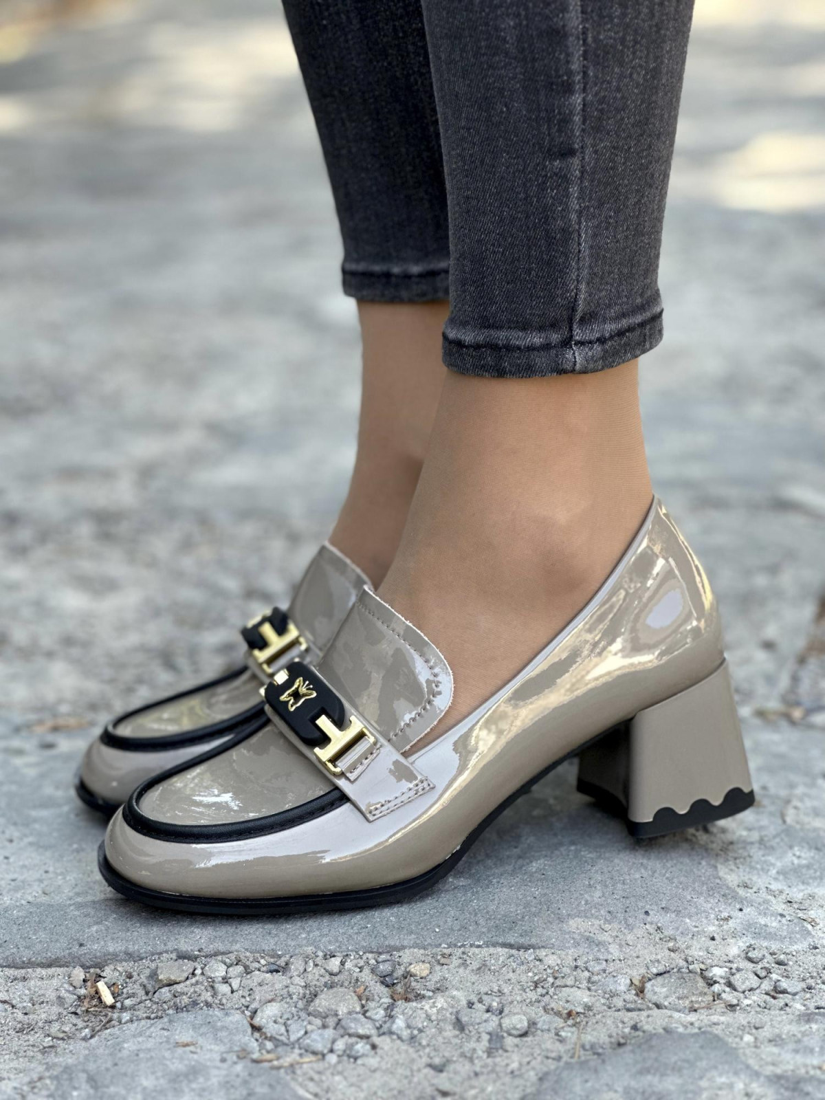 Eleganckie półbuty ze skóry naturalnej