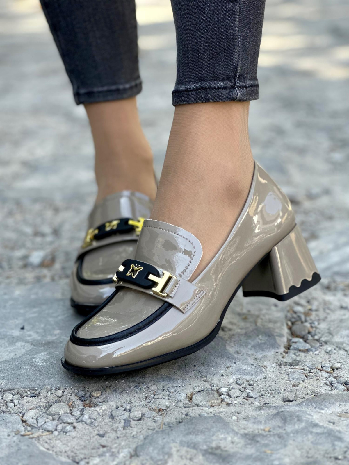 Eleganckie półbuty ze skóry naturalnej