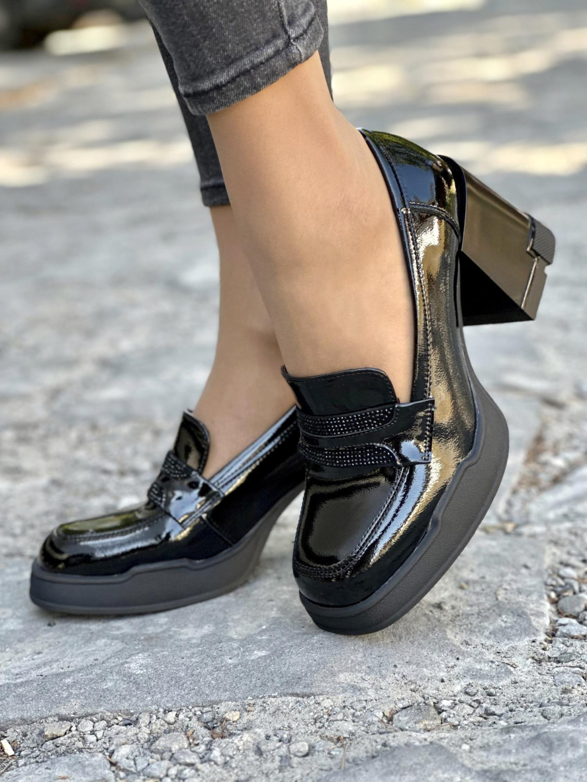 Eleganckie półbuty ze skóry naturalnej