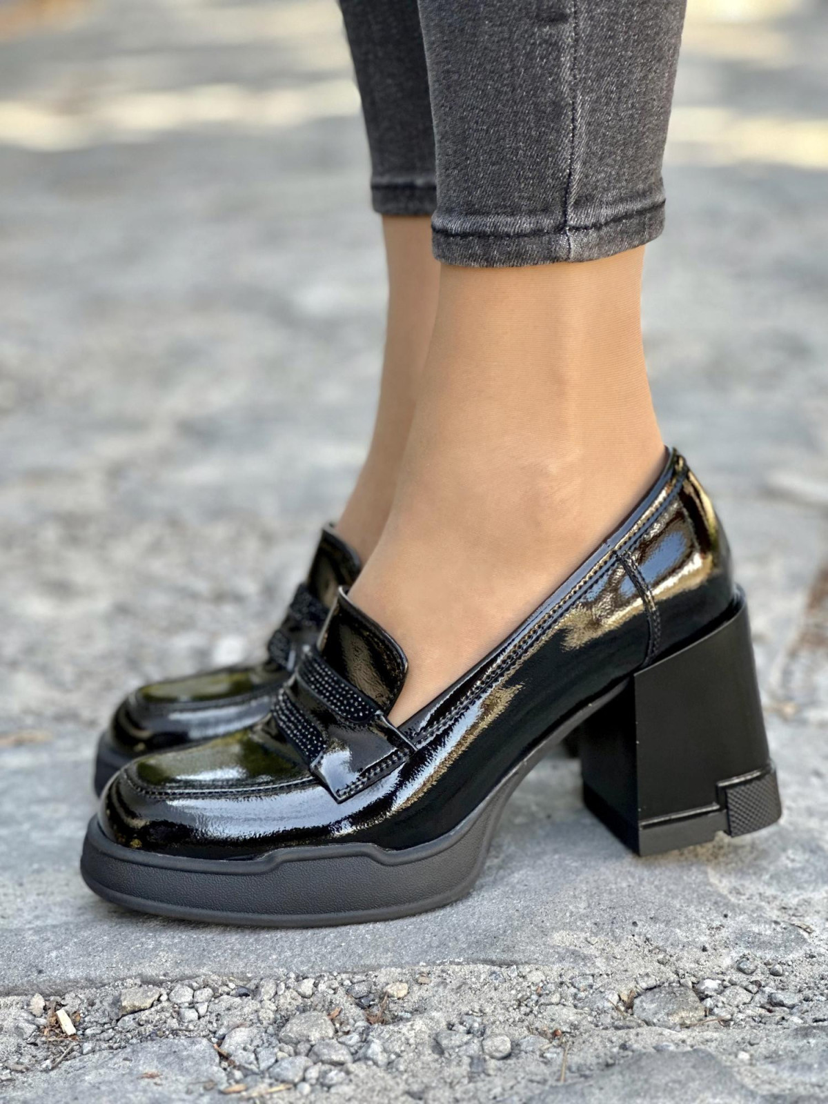 Eleganckie półbuty ze skóry naturalnej