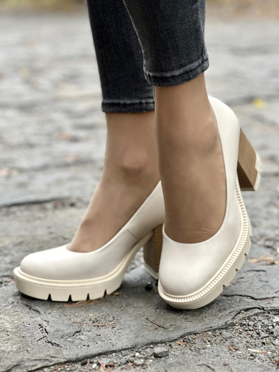 Eleganckie czółenka OLEKSY ze skóry Polskiej produkcji