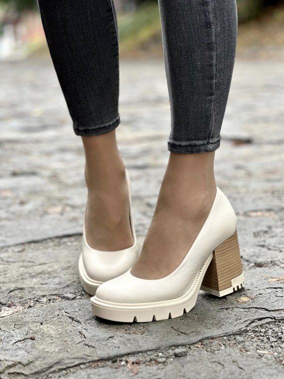 Eleganckie czółenka OLEKSY ze skóry Polskiej produkcji