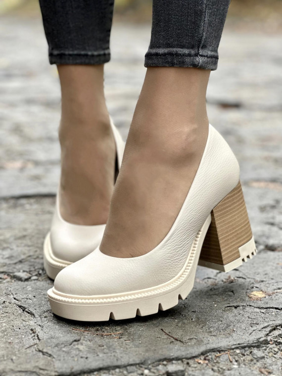 Eleganckie czółenka OLEKSY ze skóry Polskiej produkcji