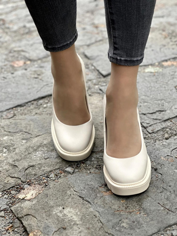 Eleganckie czółenka OLEKSY ze skóry Polskiej produkcji