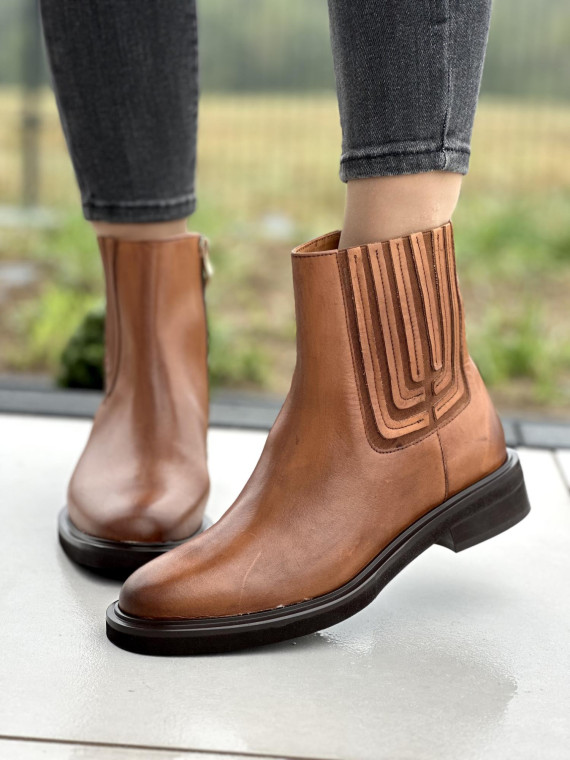 Wyjątkowe botki OLEKSY Polskiej produkcji ze skóry naturalnej