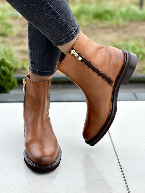 Wyjątkowe botki OLEKSY Polskiej produkcji ze skóry naturalnej