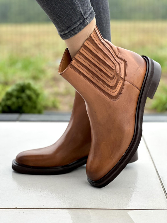 Wyjątkowe botki OLEKSY Polskiej produkcji ze skóry naturalnej