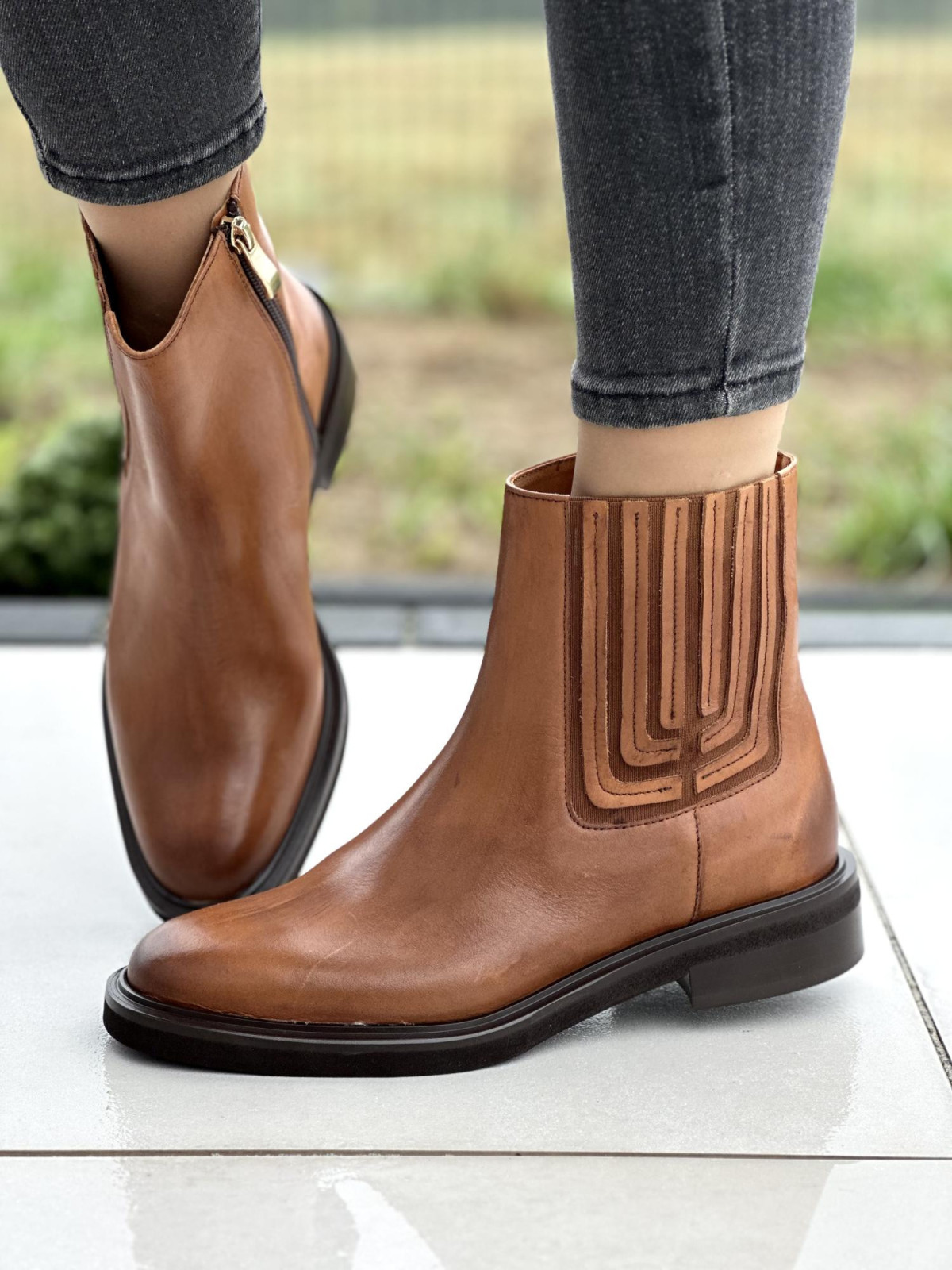 Wyjątkowe botki OLEKSY Polskiej produkcji ze skóry naturalnej