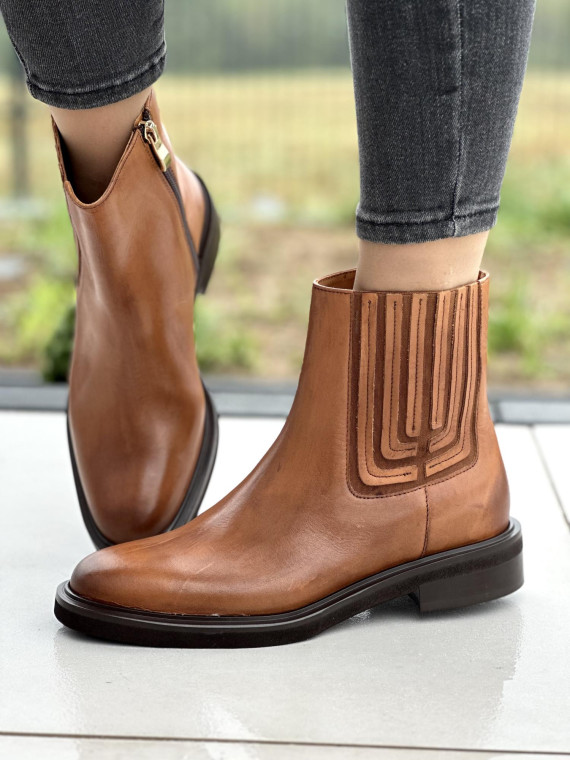 Wyjątkowe botki OLEKSY Polskiej produkcji ze skóry naturalnej