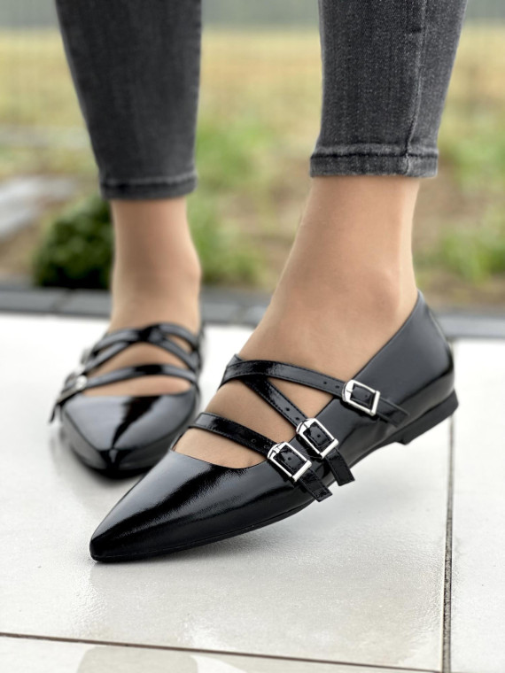 Baleriny skórzane OLEKSY Polskiej produkcji