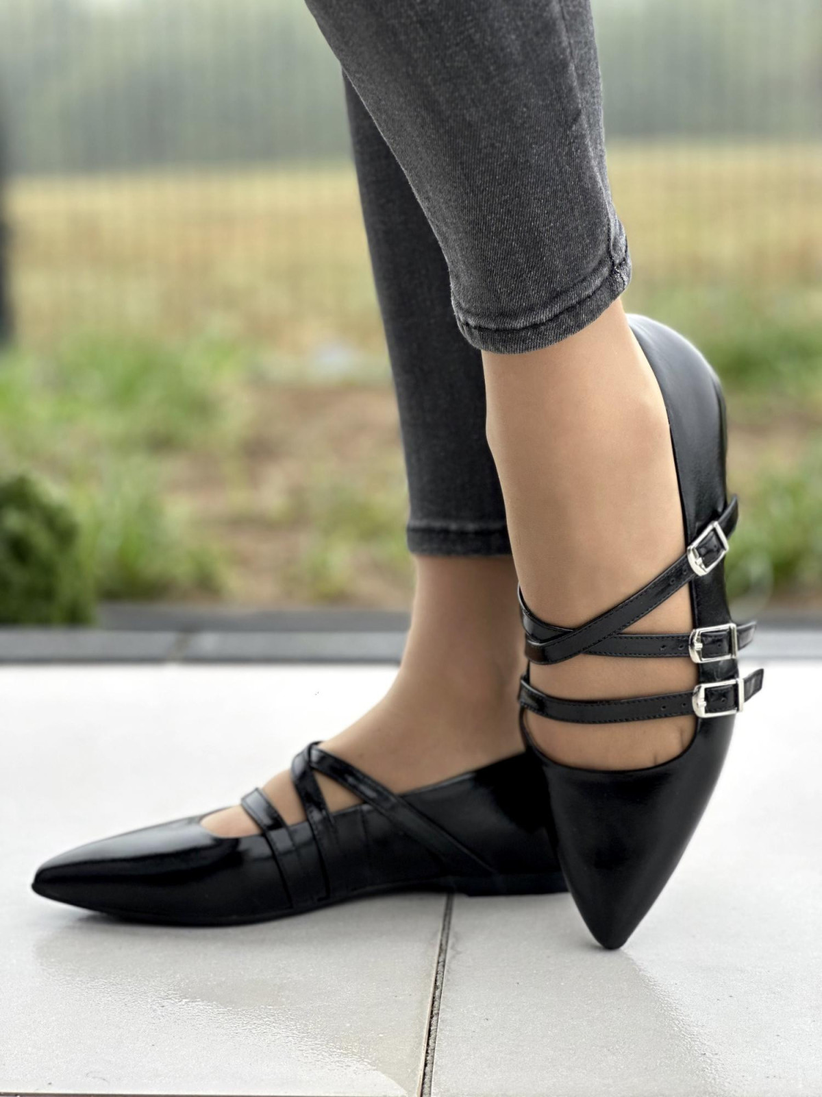 Baleriny skórzane OLEKSY Polskiej produkcji